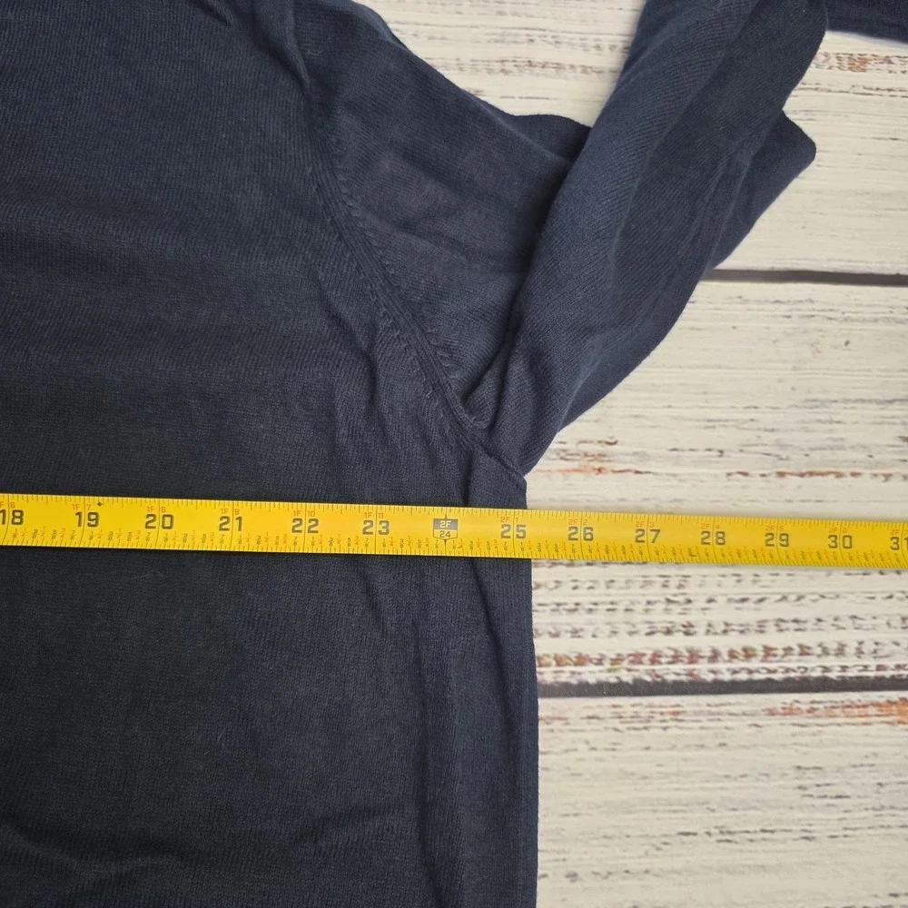 LL Bean Mens Wicked Soft‎ Sweater V Neck Cotton Cashmere Blend XXL Navy Blue